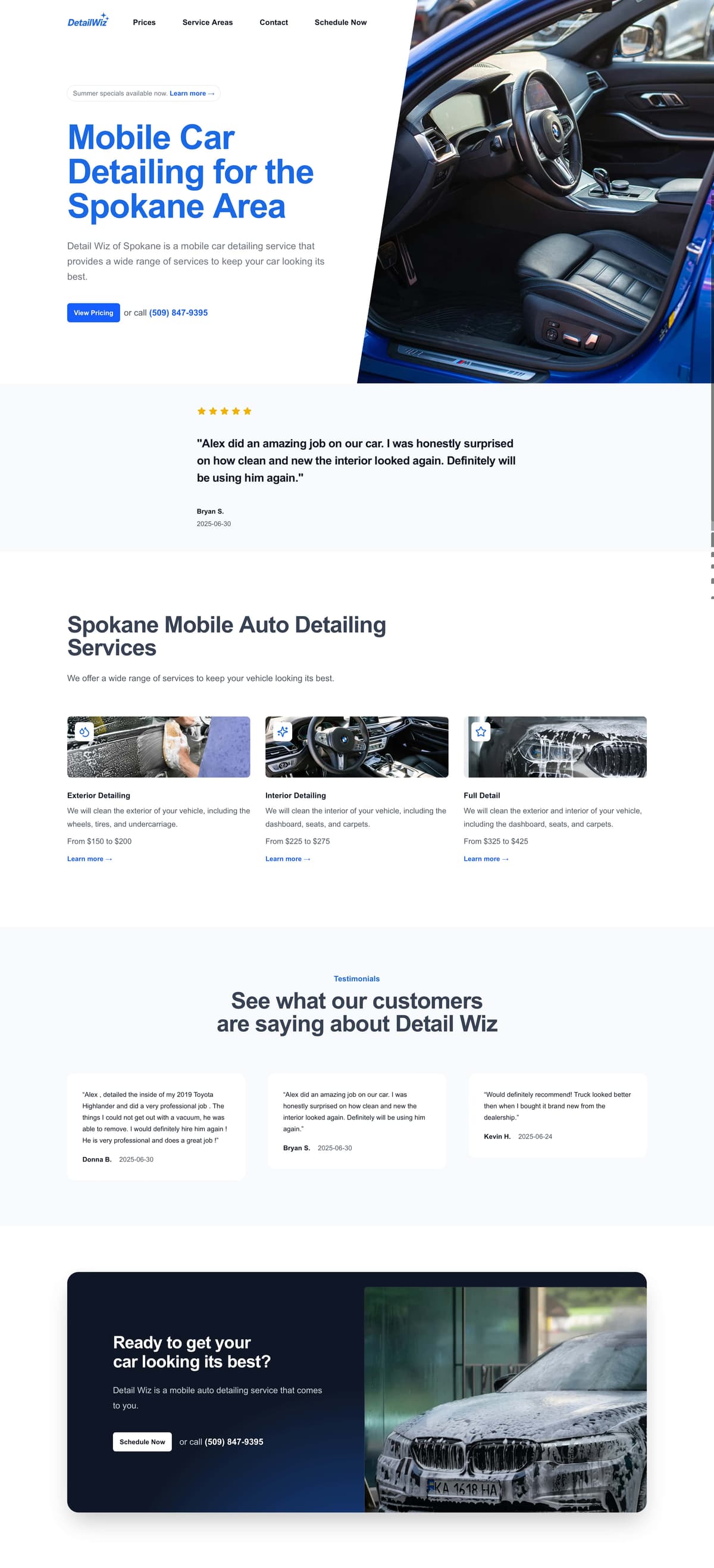 Detail Wiz automotive detailing website